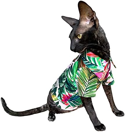 Хавайска тениска Kotomoda Hairless Cat ' s за Сфинкса и Голи котки (Малка)