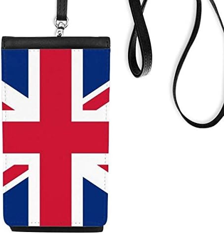 Националният Флаг На Великобритания Държава В Европа Телефон В Чантата Си Портфейл Окачен Мобилен Калъф Черен Джоба