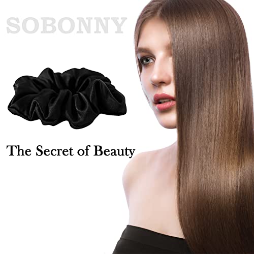 Еластични ленти за коса от коприна SOBONNY, Дъвка за коса от естествена коприна Тутового цвят, Без да се повреди