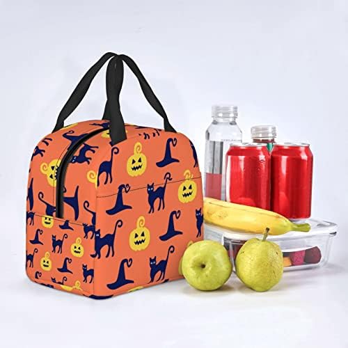 Чанта за обяд под формата на котка и Тиква, Женски Малки Чанти-хладилници, Изолиран Обяд-Бокс за Момичета, Мъжки Обяд-Бокс