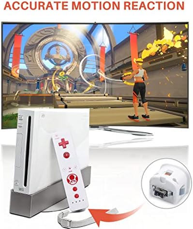 Наставка Aiifunlvoo Wii Motion Plus е Съвместим с контролера Wii, сензор адаптер Wii Motion Plus от 2 теми (бял)