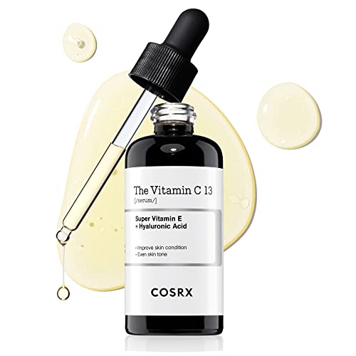 COSRX Pure Vitamin C 13% Серум с витамин е и Хиалуронова киселина, Осветляющая и Хидратиращ Серум за лице от Тъмни петна,