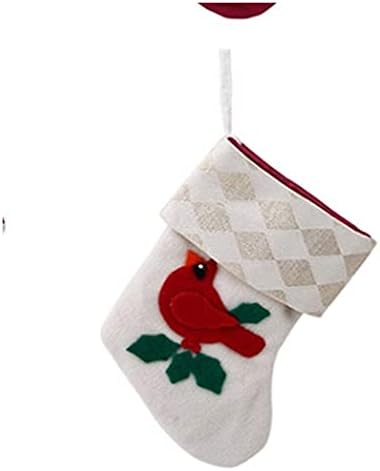 ALREMO HUANGXING - Мини-Коледни Чорапи, Коледни Чорапи, Украса за Коледната елха, Украса (Цвят: Червен камбанка) (Цвят: