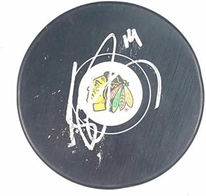 БОРИС КАЧУК подписа Хокей шайба PSA/ДНК Чикаго Блекхоукс С Автограф - Autograph NHL Pucks