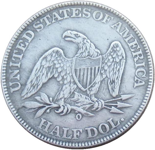 Възпоменателна Монета-Копие на Знамето на САЩ в Полдоллара 1859 г. с Посеребренным покритие