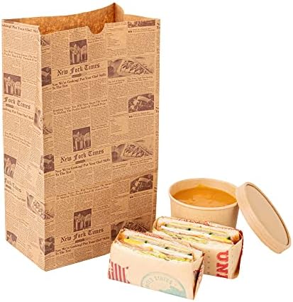 Пакет за прибори за хранене Tek от крафт-хартия за вестници - 12 кг - 7 x 4 1/4 x 12 1/2 - кутия 100 гр, 100 X 1 БХ,
