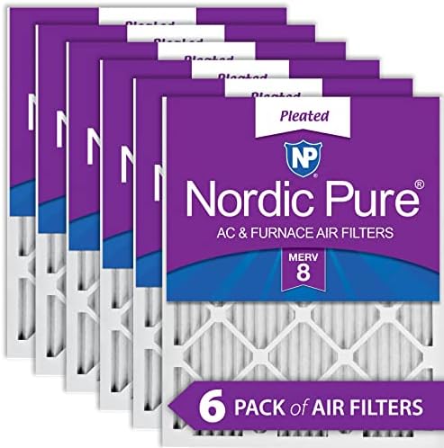 Nordic Pure 10x24x1 MERV 8 нагънат въздушни филтри за печки ac 6 бр. в опаковка