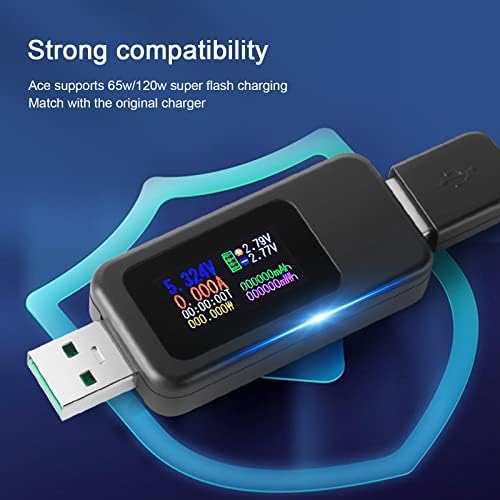 PYP6d6 USB електромера dc 4-24 В 5A LCD дисплей USB A & C Дисплей напрежение Адаптер USB Тестер Мултицет Тест за Скоростта