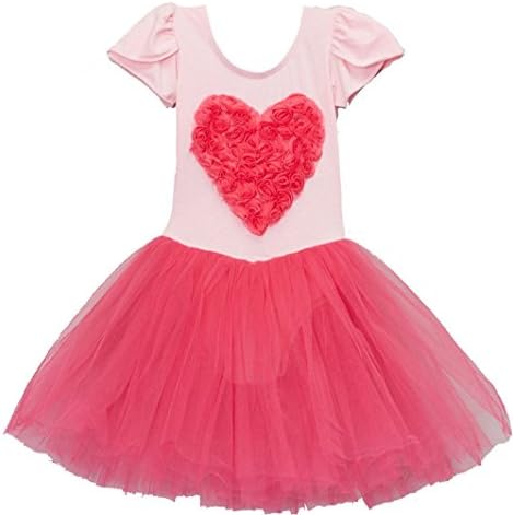 Балетное рокля Wenchoice Момиче е в розово-фуксиевом стил със сърца
