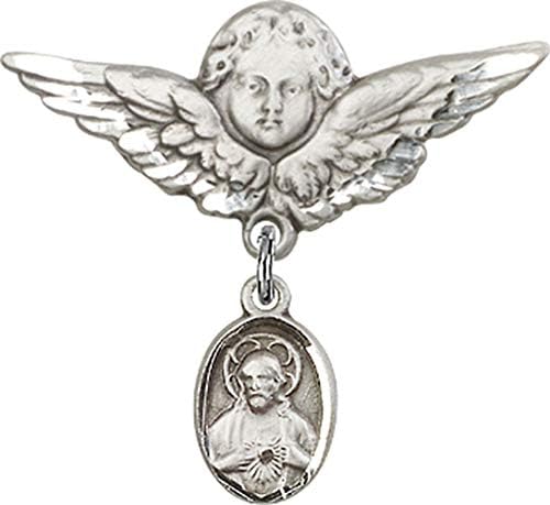 Иконата на детето Jewels Мания с чар във формата на лопатка и икона на Ангел с крила | Иконата за дете от Сребро с Чар