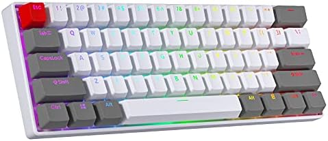 Мини-механична клавиатура BOYI 61, 60% мини-ключ клавиатура клавиатура RGB PBT Cherry MX Switch Компактна ръчна детска