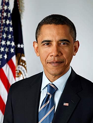 Снимка на официален портрет на президента Барак Обама - Историческо произведение на изкуството 2009 г. - (11 x 14) -
