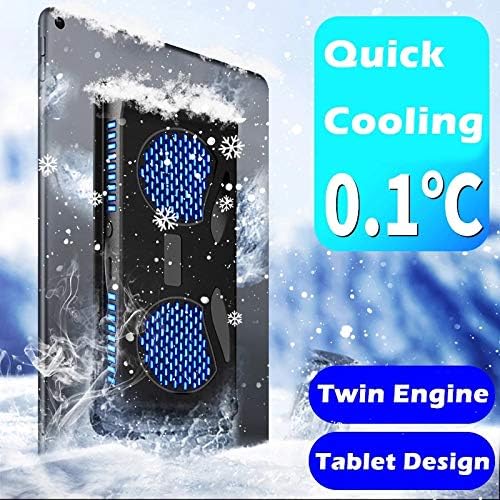 UXZDX CUJUX Двухмодульный Таблет Cooler Pad Высокомощный Охлаждащ Вентилатор 10-инчов Полупроводници Радиатор за Мобилен Телефон Tablet Cooling Pad