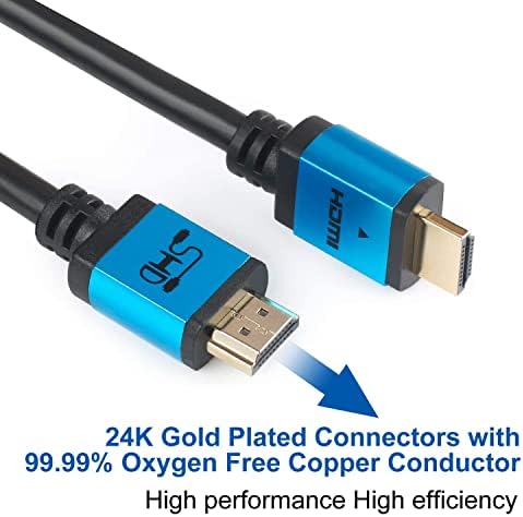 Кабел SHD HDMI 30 фута Високоскоростен HDMI кабел 2,0 В UHD 18 Gbit/с Поддръжка на 4K 3D 1080P Ethernet Връщане на Звука
