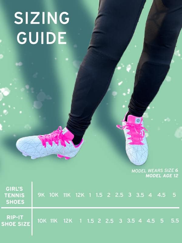 Футболни обувки Rip It за момичета - 2.5 - Бял / Розов Glo