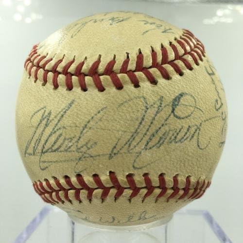 1946 Отбор на Шампионите от Световна серия Сейнт Луис Кардиналс е Подписала Бейзболен договор JSA COA - Бейзболни топки