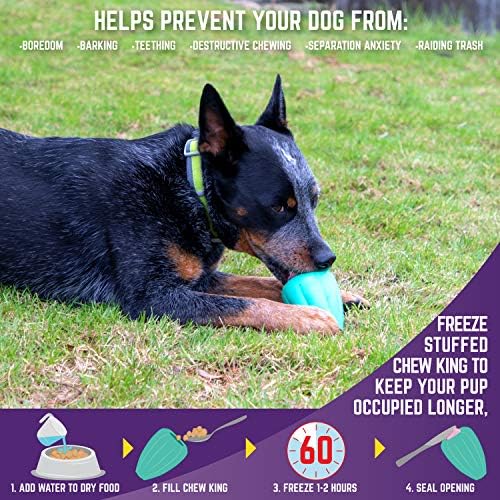 Играчка за куче на Ivan King Premium Treat, XL, Изключително здрава играчка от естествен каучук, опаковка от 2 броя,